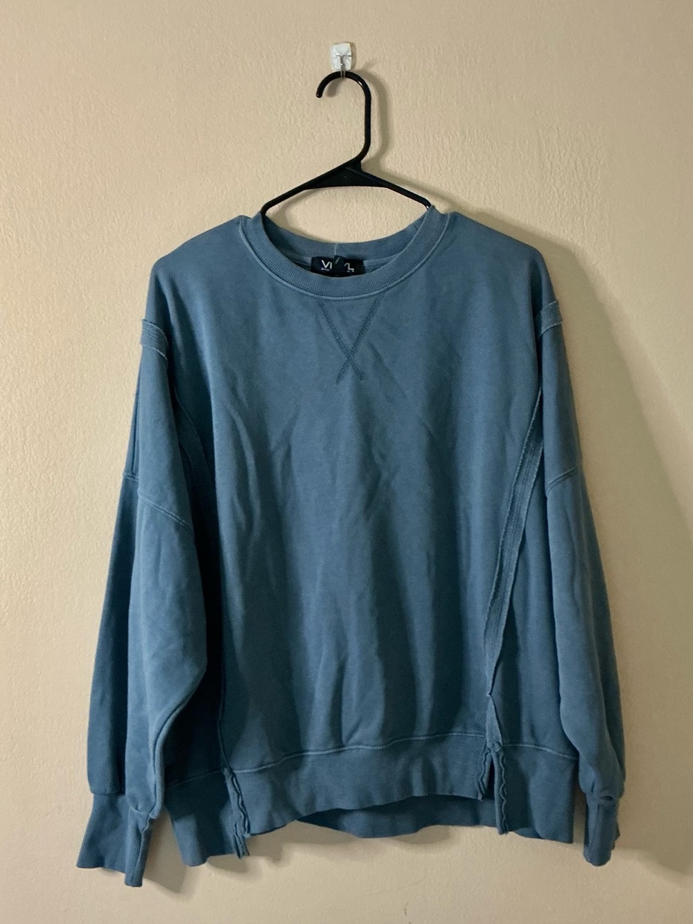 Relaxed Crewneck Sweatshirt in Slate Blue